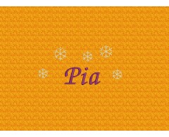 Schneekristalle + Name Pia - Schriftart Chancery