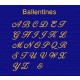 Alle Buchstaben der Monogrammschrift Ballentines